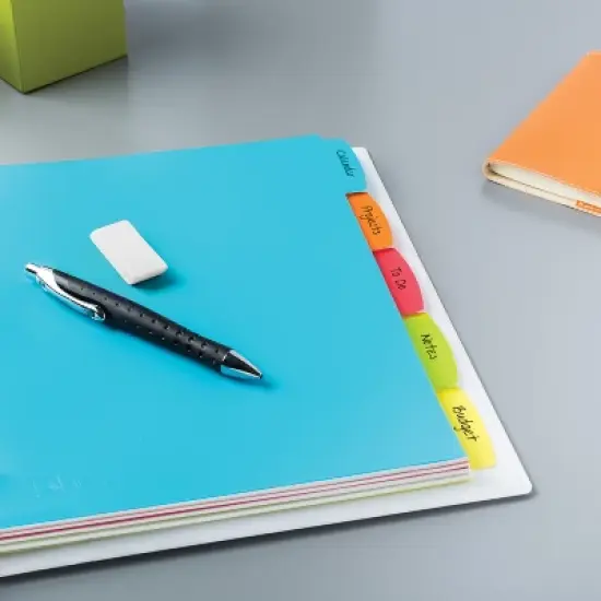 Avery Big Tab Write & Erase Durable Plastic Dividers, 5-Tab Set, Multicolor Brights, 3 Sets (21212) image {4}