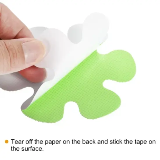 Unique Bargains Non Slip Bathtub Stickers Safety Shower Treads Adhesive Decal Flower Shape with Scraper Green 20 Pcs image {3}