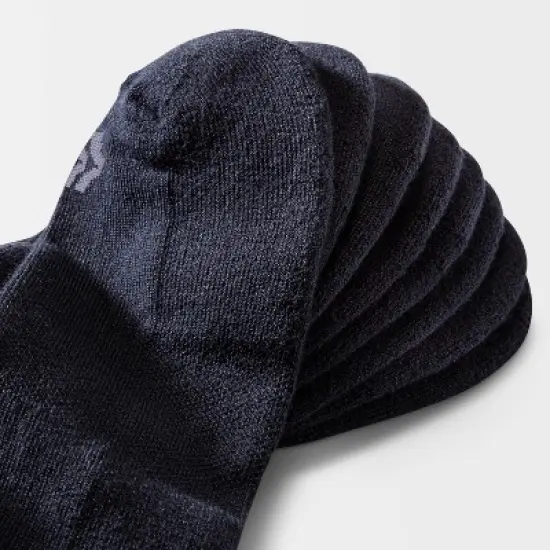 Women's Extended Size Cushioned 4pk No show Athletic Socks - All in Motion&trade; - Black 8-12 image {2}