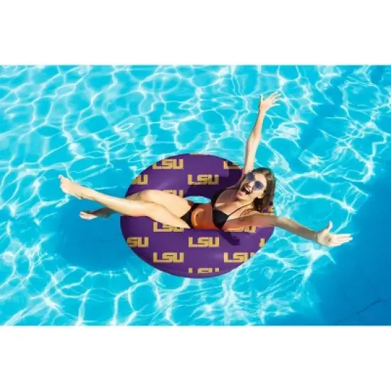 NCAA LSU Tigers 48" Inflatable Pool Float: PVC Water Float, 330 lbs Capacity image {2}