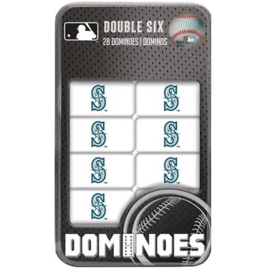 MasterPieces Officially Licensed MLB Seattle Mariners 28 Piece Dominoes Game for Adults image {1}