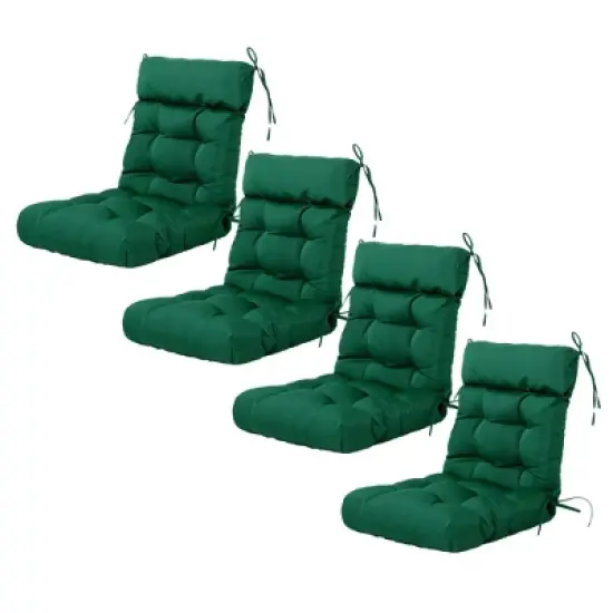 ARTPLAN Patio Chair Cushion,Tufted Adirondack Outdoor Chair Cushion,Wicker High Back Outdoor Seat Cushion,Set of 4,21"X21"X4" (4 Pack) image {11}