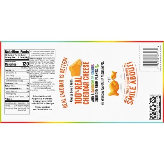 Goldfish Colors Cheddar Crackers Snack Pack - 10.8oz/12ct image {5}