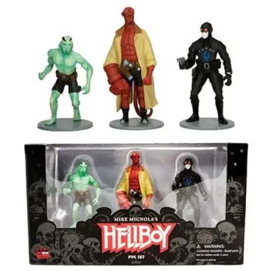 Dark Horse Comics Dark Horse Comics Hellboy 4" PVC Action 3 Figure Set image {1}