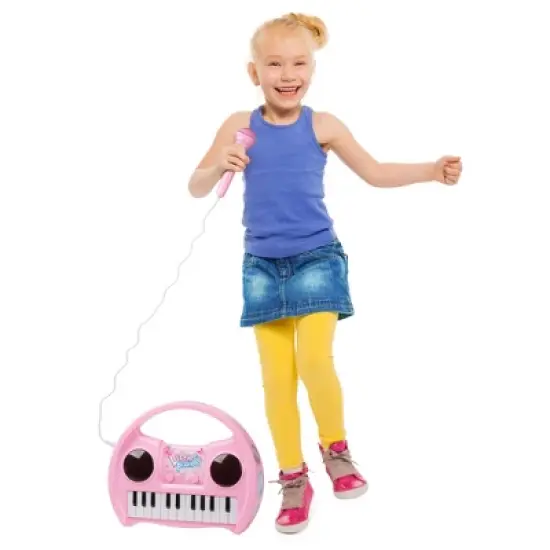 Hey! Play! Kids Lighted Karaoke Machine with Microphone image {5}