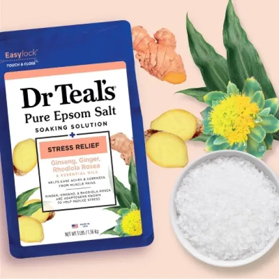 Dr Teal's Stress Relief & Essential Oils Pure Epsom Salt Soaking Solution - 3lbs image {3}