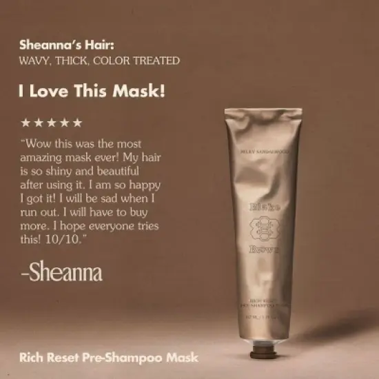 Blake Brown Rich Reset Pre-Shampoo Mask - Milky Sandalwood &ndash; Creamy Musk Fragrance - 5 fl oz image {6}
