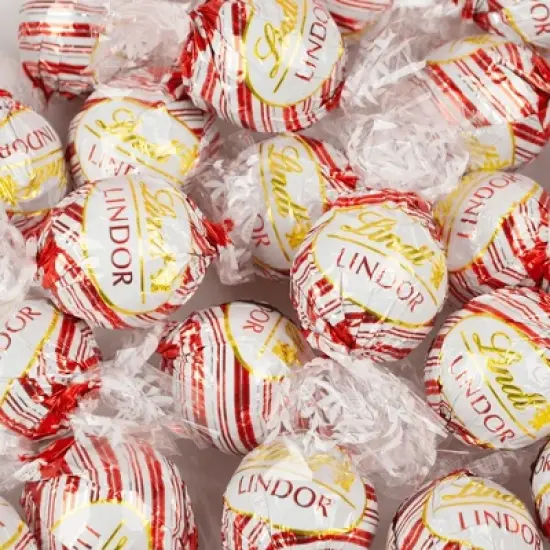 2.6 lb Holiday Gift  for Clients Peppermint Lindt Truffles (95 pcs) - Very Merry image {2}
