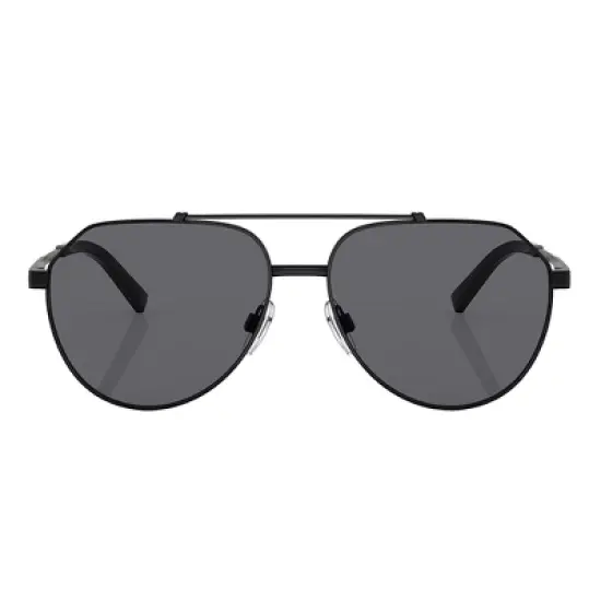 Dolce & Gabbana DG 2288 110681 Unisex Aviator Polarized Sunglasses Matte Black 59mm image {1}