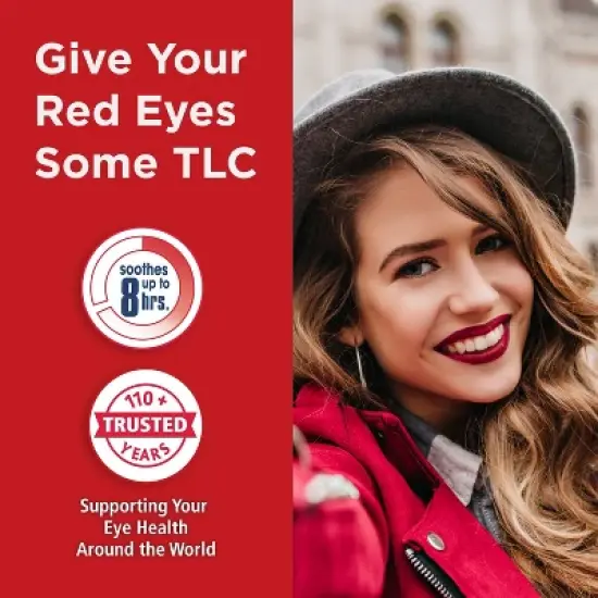 Rohto Max Strength Redness Reliever, Lubricant Eye Drops, Redness & Dry Eye Symptom Relief - 0.4 fl oz image {2}