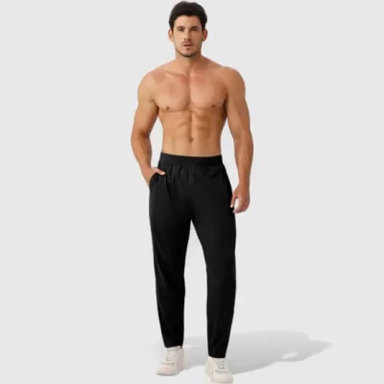 Anna-Kaci Active Men's Athletic Training Pants with Elastic Waistband and Straight Leg Fit image {5}