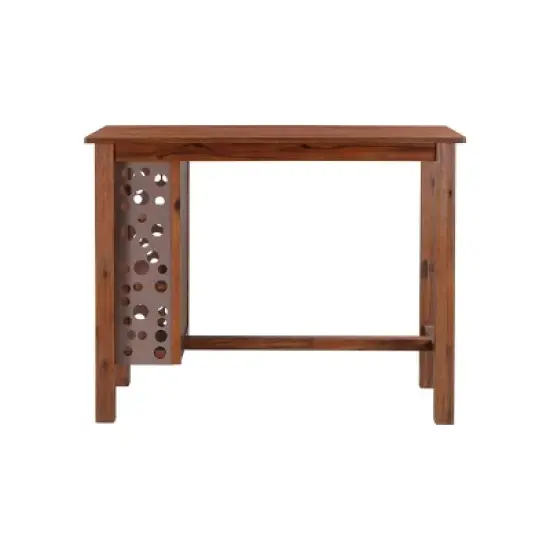 Rectangular Brittany Bar Table Wire Brushed Finish Chestnut - Boraam image {1}