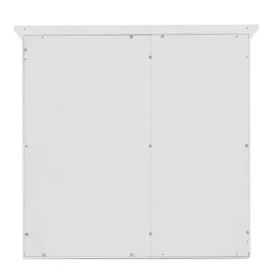 LuxenHome White MDF Wood Bathroom Wall Storage Cabinet image {5}