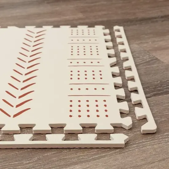 CHILDLIKE BEHAVIOR 71.65" x 71.65" Non-Toxic Soft Baby Play Mat, X-Large Gray image {2}