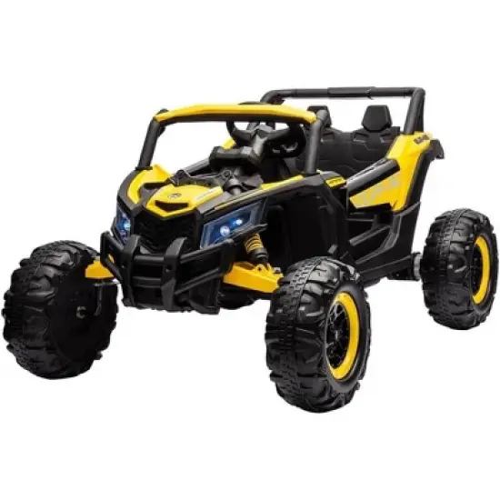Kids Ride On Car, 24V Ride On UTV, Battery Powered Electric Off-Road UTV Car w/Remote Control, 200W Motor, Spring Suspension, LED Headlights image {12}