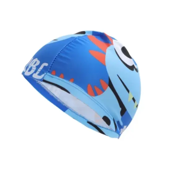 Unique Bargains Kid's Polyester Dinosaur Pattern Swim Cap Blue 1 Pc image {5}