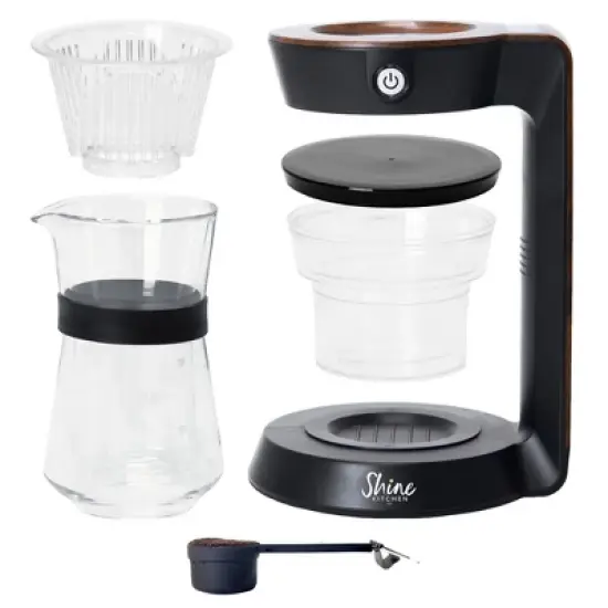 Shine Kitchen Co. Autopour Automatic Pour Over Coffee Machine &ndash; Black image {8}