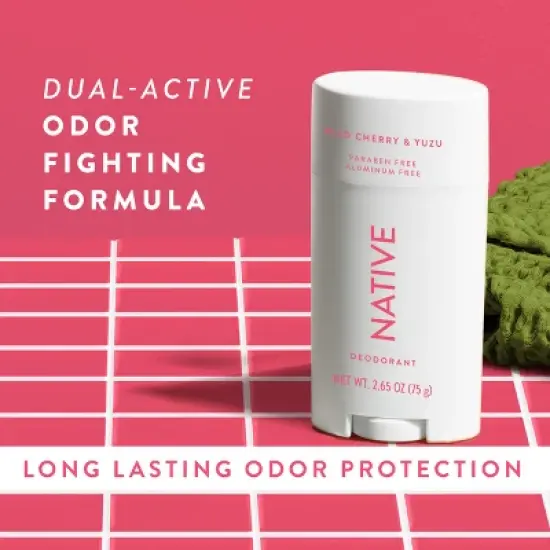 Native Solid Deodorant - Wild Cherry & Yuzu - Aluminum-Free 2.65oz image {6}