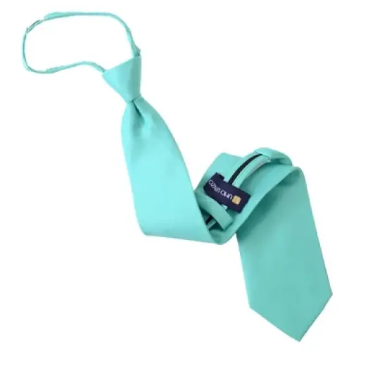 Men's Solid Color Pre-tied Zipper Necktie image {34}