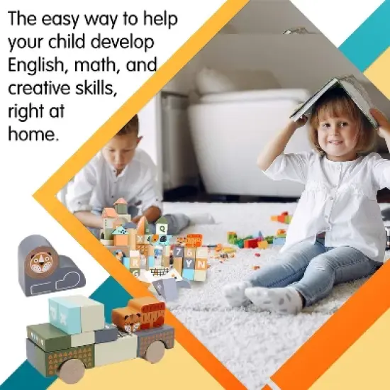 Leo & Friends Count & Spell Blocks Set for Toddlers/101 Pieces image {5}