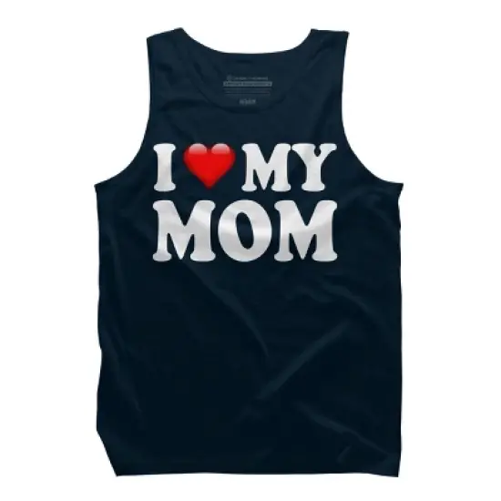 Men's Design By Humans I Love My Mom Bold Text By ArmyTee Tank Top image {4}