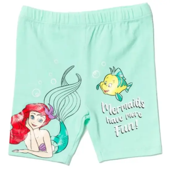 Disney Princess Ariel Belle Rapunzel Moana Girls 4 Pack Bike Shorts Toddler to Big Kid image {3}