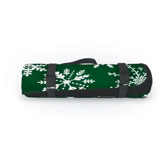 Iveta Abolina Silent Night Green Picnic Blanket -Deny Designs image {1}
