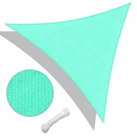 LAGarden 20FT 97% UV Block Triangle Sun Shade Sail image {6}