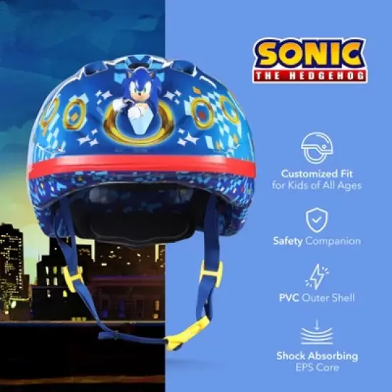 Sonic the Hedgehog Helmet Adjustable Fit for Kids Ideal Safety CPSC & ASTM Certified Ages 3+ image {1}