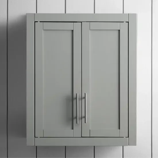 Savannah Wall Cabinet Gray - Crosley image {3}
