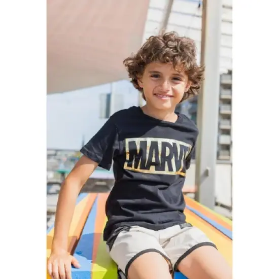 Marvel Avengers Graphic T-Shirt Logo Toddler to Big Kid image {1}