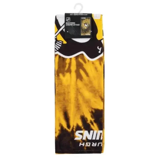 NHL Pittsburgh Penguins Pyschedelic Beach Towel image {2}