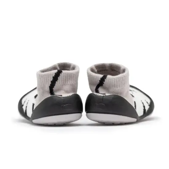 Komuello Toddler Boy/Girl First Walk Sock Shoes White Tiger image {4}