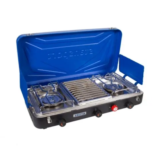 Stansport Double Burner and Grill Propane Stove Blue image {4}