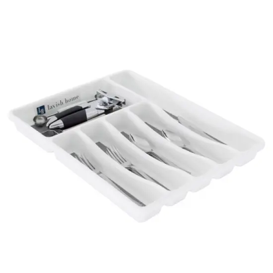 Hastings Home 6-Section Flatware, Silverware, Utensil, or Cutlery Divider Drawer Organizer image {3}
