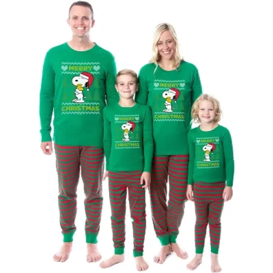 Peanuts Christmas Ugly Sweater Tight Fit Cotton Family Pajama Set image {4}