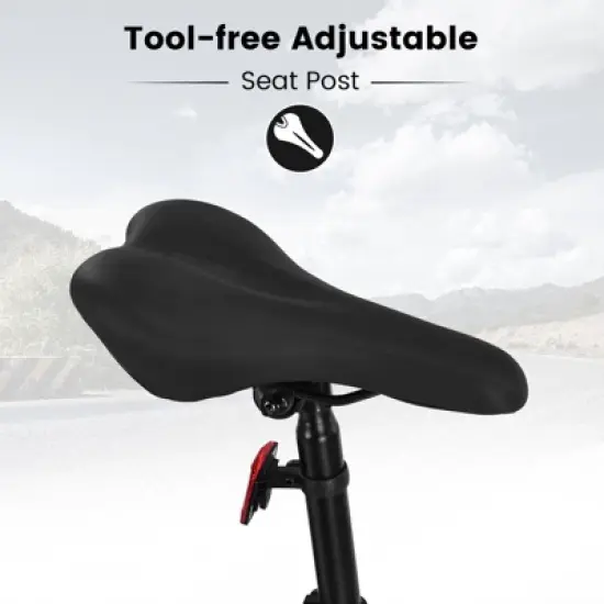 Aukfa 26-Inch Fat Tire Mountain Bike for Adults & Teens, 21-Speed, Dual Disc Brakes, Front Suspension, Steel Frame image {4}