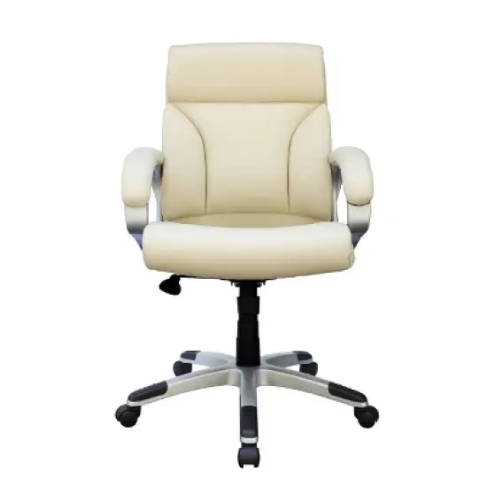 Modern Mid Back Executive Chair Ivory - Boss Office Products image {3}