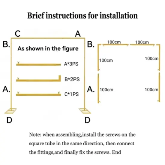 Nasitip 8FTx8FT Wedding Arch Backdrop Stand Square Metal Rectangular Arch Frame Balloon Arch Stand for Wedding Birthday Party image {4}