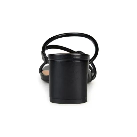 Journee Collection Womens Rianne Open Square Toe Half Block Heel Sandals image {2}