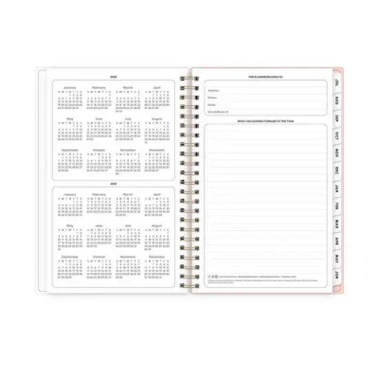 Blue Sky 5"x8" 2025-2026 Weekly/Monthly Wirebound Planner Frosted Glitter Sorbet Pink image {6}
