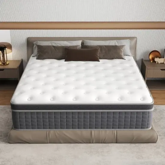 CHEVNI 10/12/14 Inch Mattress in a box Hybrid Spring Memory Foam Medium Firm image {12}