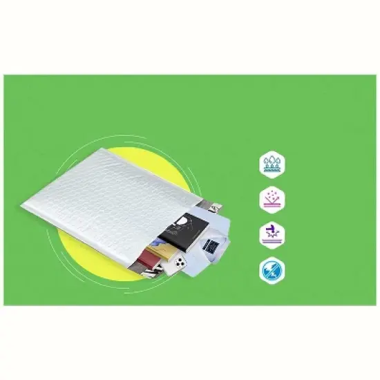 Link Size #5 10.5"x16" Poly Bubble Mailer Self-Sealing Waterproof Shipping Envelopes Pack Of 10/25/50/100 image {2}