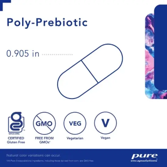 Pure Encapsulations Poly-Prebiotic - Prebiotic Blend to Support the Microbiome and GI Health - 120 Capsules* image {2}