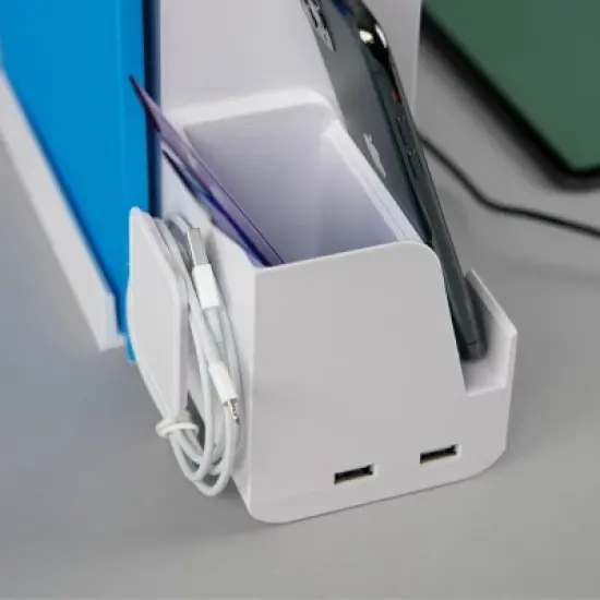 Office Konnect Desk Organizer Power Base with Phone Stand White - Bostitch: Phone Holder, Office Supplies, Pencil Holder image {5}
