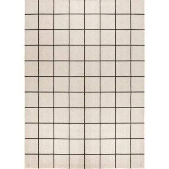 Grid Modern Squares Indoor/Outdoor Area Rug - JONATHAN Y image {1}