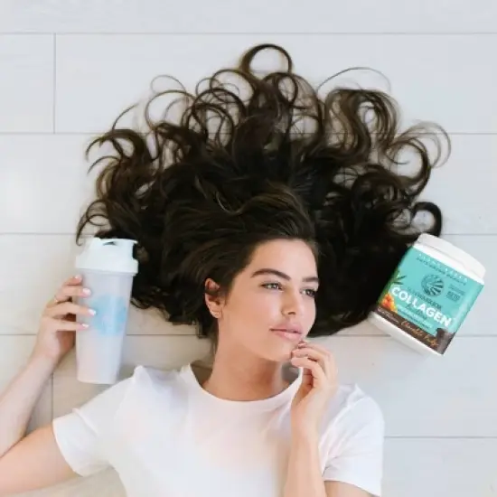 Sunwarrior Collagen Building Plant Based Protein Peptides Powder - Chocolate Fudge - 17.6oz image {3}