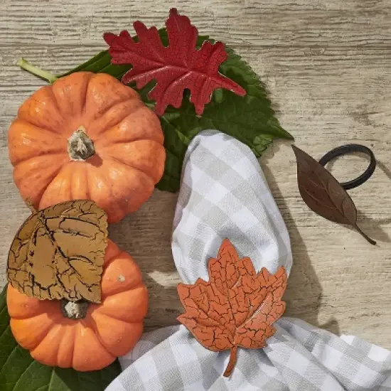 Park Designs Leaf Napkin Ring Set of 4 image {1}