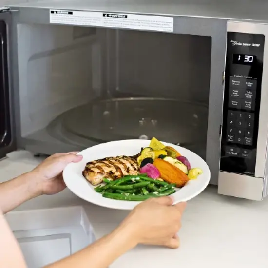Panasonic 2.2 cu ft Cyclonic Inverter Microwave Oven - SN97JS: Countertop, 1250W, Sensor Cook, Digital Display image {5}