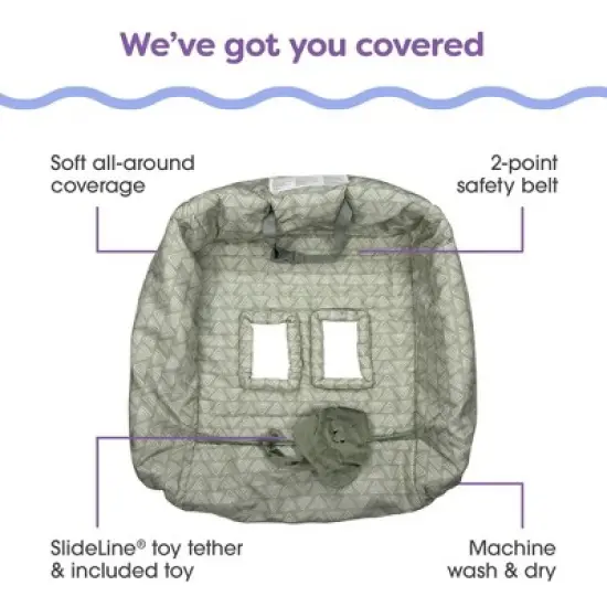 Boppy Shopping Cart Cover - Happy Green Leaf image {1}